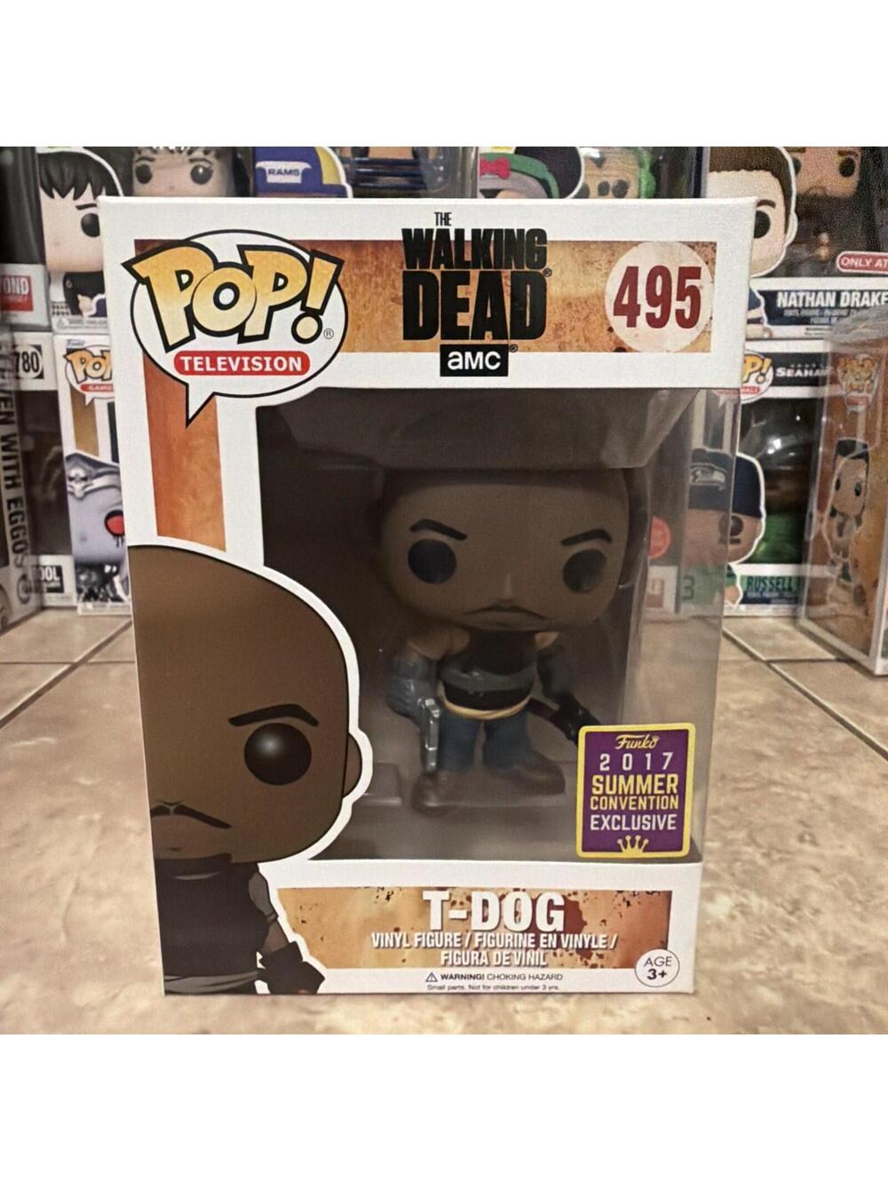 Funko POP! Walking Dead T-DOG #495 2017 Summer Convention Exclusive w/Protector